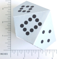 Dice : PAPER D10 PIPPED DOMINO