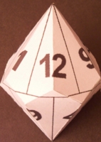 Dice : PAPER D12 MY DESIGN NUMBERED