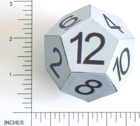 Dice : PAPER D12 NUMBERED