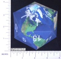 Dice : PAPER D20 3 ICOEARTH