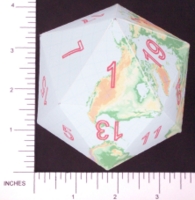Dice : PAPER D20 3 ICOEARTH 04