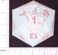 Dice : PAPER D20 3 ICOEARTH 05