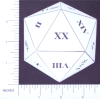 Dice : PAPER D20 MY DESIGN ROMAN 01