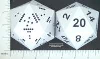Dice : PAPER D20 PIPPED