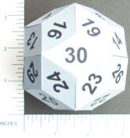 Dice : PAPER D30 MY DESIGN RHOMBIC TRIACONTAHEDRON0