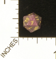 Dice : STONE D20 CRYSTAL CASTE BURMESE RUBY DIE NUMBER 33000