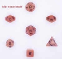 Dice : STONE MULTI CRYSTAL CASTE AVENTURINE RED 01