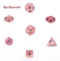 Dice : STONE MULTI CRYSTAL CASTE MALACHITE RED 01