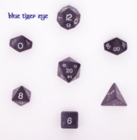Dice : STONE MULTI CRYSTAL CASTE TIGER EYE BLUE 01