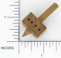 Dice : WOOD D4 GOTHIC GREEN OAK 01 TEETOTUM