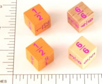 Dice : WOOD D6 FRACTIONS