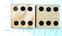 Dice : WOOD D6 OAK AND WALNUT