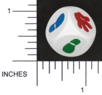 Dice : WOOD D6 RAVENSBURGER 21 HANDS FEET